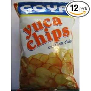 Goya Yuca Garlic Chips, 4 Ounce Units (Pack of 12)  
