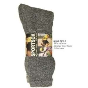  Melange Cotton Crew Socks/3Pk Case Pack 60 Sports 
