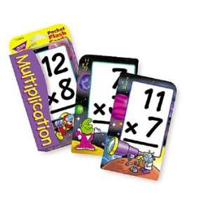 New Trend Enterprises Inc Pocket Flash Cards 56pk 3x5 Multiplication 