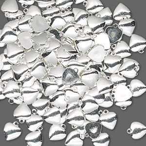 Wholesale Bulk Lot Silver Heart Charms Jewelry 100 pcs  