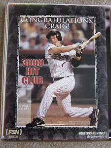 CRAIG BIGGIO 3000TH HIT POSTER  