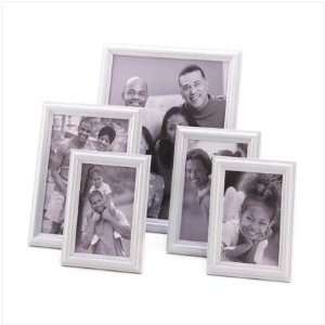  White Wood Picture Frames Set