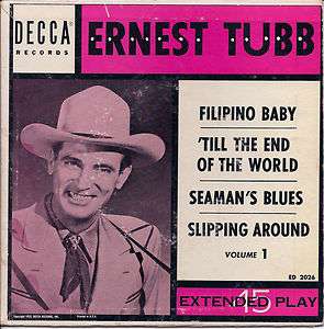Rockabilly ERNEST TUBB Fillipino Baby + 3 DECCA EP  