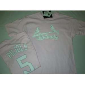  Albert Pujols Cardinals Womens Pink Player T shirt Sports 