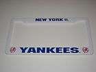 New York Yankees White Plastic License Plate Frame Holder  
