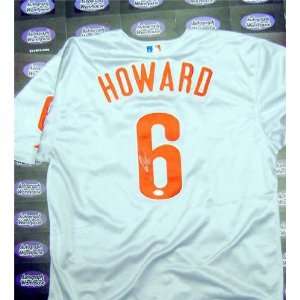 Ryan Howard Autographed/Hand Signed Baseball Jersey (Philadelphia 