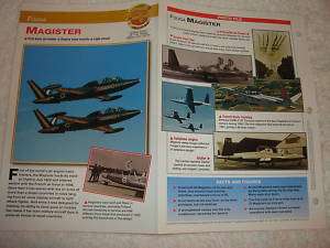 FOUGA MAGISTER Airplane Picture Spec Booklet Brochure  