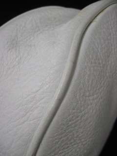 CARLA MANCINI White Leather Shoulder Handbag  