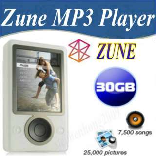 Zune 30 GB Digital Media Player  MP4 (White color) 882224274586 