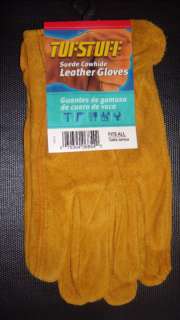 Pr. TUF STUFF~100% Suede Cowhide LEATHER Gloves~WoW  