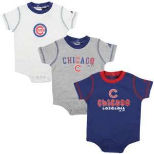    Newborn Chicago Cubs 3 Piece Body Suit Set