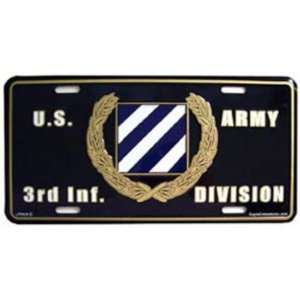  U.S. Army 3rd Infantry Division License Plate Automotive