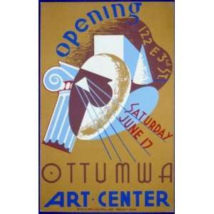   Ottumwa Art Center, 122 E 3rd St. Saturday June 17