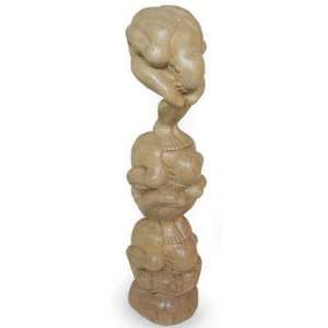  Three Piled Yogis Statuette