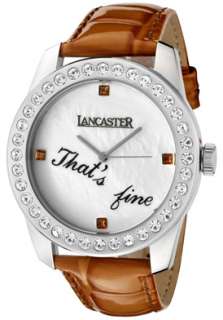 Lancaster Watch OLA0476BN RS Womens Non Plus Ultra White & Brown 