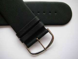 Esprit black plain leather watch band 31 mm  