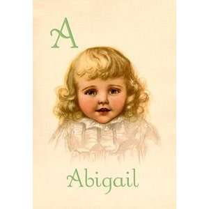  A for Abigail   12x18 Framed Print in Black Frame (17x23 