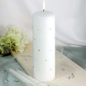 White Starlight Unity Candle & Taper Set