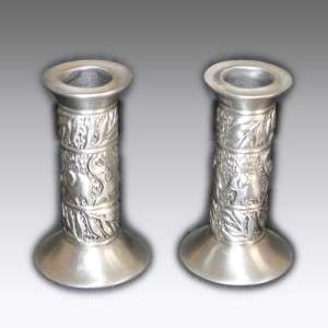 1992 ETAIN ZINN SEAGULL CANADA PEWTER CANDLE HOLDERS   SET OF 2  