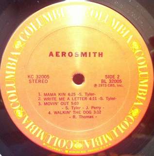 AEROSMITH s/t debut LP Mint  KC 32005 Promo 1973 1st Press Orange CBS 