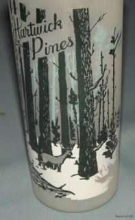 Vintage Hartwick Pines Michigan Souvenir Frosted Glass Tumbler  
