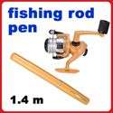 NEW Silver Pocket Pen Fishing Rod + Reel + Line Gift  