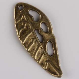 30PCS WHOLESALE LOTS BRONZE LEAVES PENDANT FOR JEWELRY  