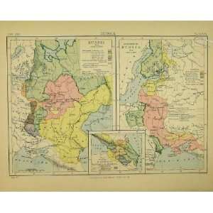  1886 Map Russia Caucasia Armenia Britannica Ninth Print 