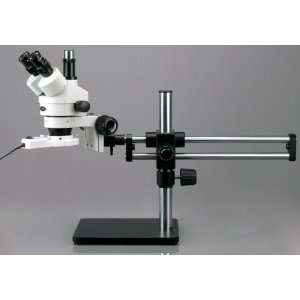 7x 45x Stereo Microscope on Ball Bearing Boom + Light  