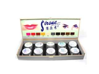 Latest High Quality Permanent Cosmetic Makeup 10 Color Eyebrow Inks 