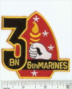 USMC 3rd Battalion/6th Marines PATCH 3/6 classic logo OEF  Iraq  3d 
