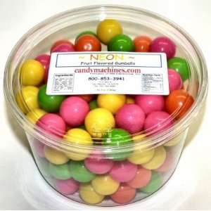 Neon Color   Tub of Gumballs   4890 T  Grocery & Gourmet 