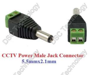 CCTV Camera 2.1 x 5.5mm Male DC Power Jack Connector