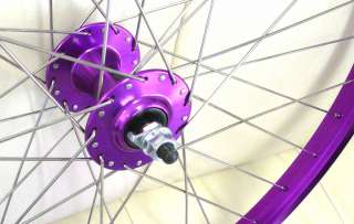   Free Wheels Single Spd BMX Bike Bicycle Purple Front Rear Wheel
