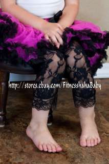   Stretch Lace Capri Leggings tight baby Infant Toddler girl FREEShip