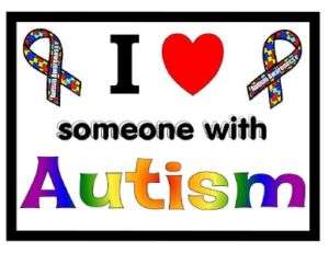 AUTISM AWARENESS MAGNET I love someone with Autism  