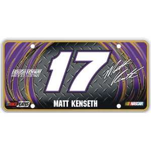  Race Plate Diamond Plate Series #17 Matt Kenseth License 