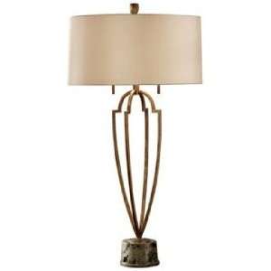  Ansari Collection Gold and Brown Table Lamp