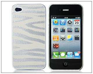 Zebra Striped Pattern Hard Back Cover Case For iPhone 4  