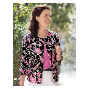  Petite Graphic Garden Jacket Black And Multi Sports 