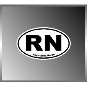 Rn Registered Nurse Logo LPN CNA Vinyl Euro Decal Bumper Sticker 3 X 