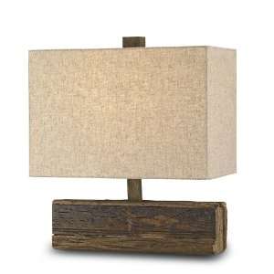  Currey and Company 6774 Structure 1 Light Wood Table Lamp 