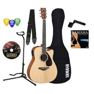  Yamaha FGX700SC Natural Finish Acoustic Electric GUITAR 