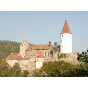 Gothic Krivoklat Castle, Village of Krivoklat, Czech Republic Premium 