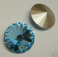 SWAROVSKI 1122 AQUAMARINE 14mm RIVOLI STONE CRYSTAL  