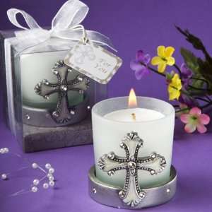   Collection Cross Themed Candle Holder Favors 5444