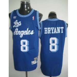  Los Angeles Lakers Kobe Bryant Throwback Jersey Blue size 