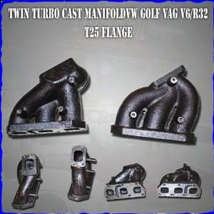  Twin Turbo Cast Manifold VW GOLF VAG V6/R32 T25 Flange 