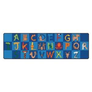 Carpets for Kids 55.1 Printed A to Z Animals Horizontal Runner Kids 