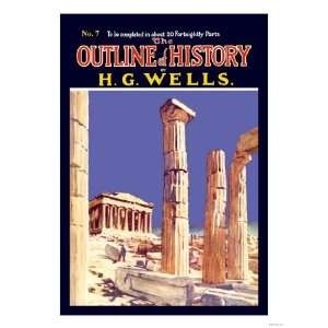   History by H.G. Wells, No. 7 Ruins Premium Poster Print Home